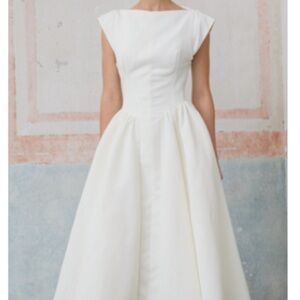 Miss Rosier Amandine White Open Back Dress